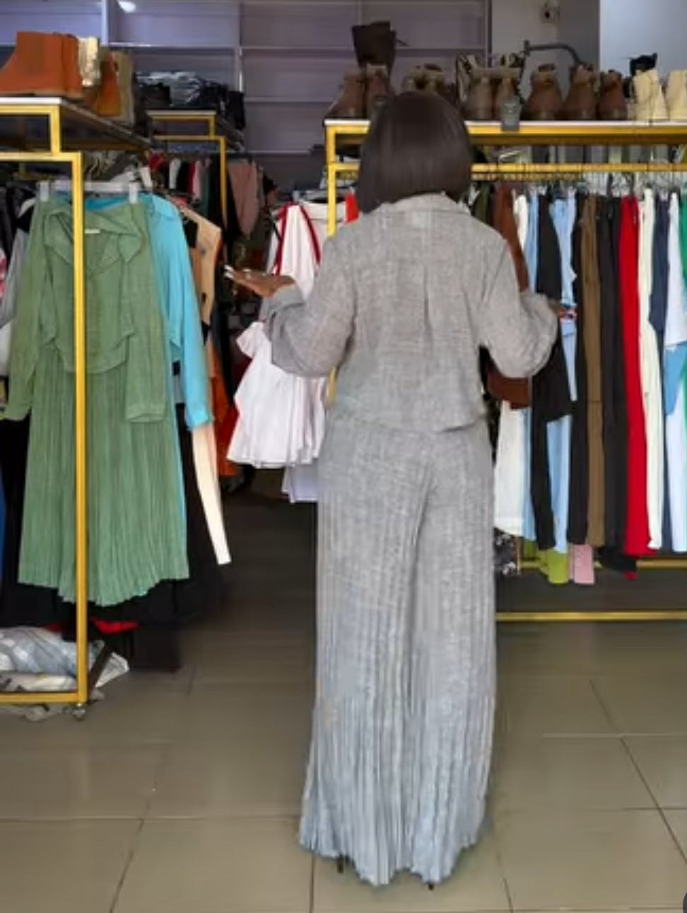 Pleated Long Set 8060