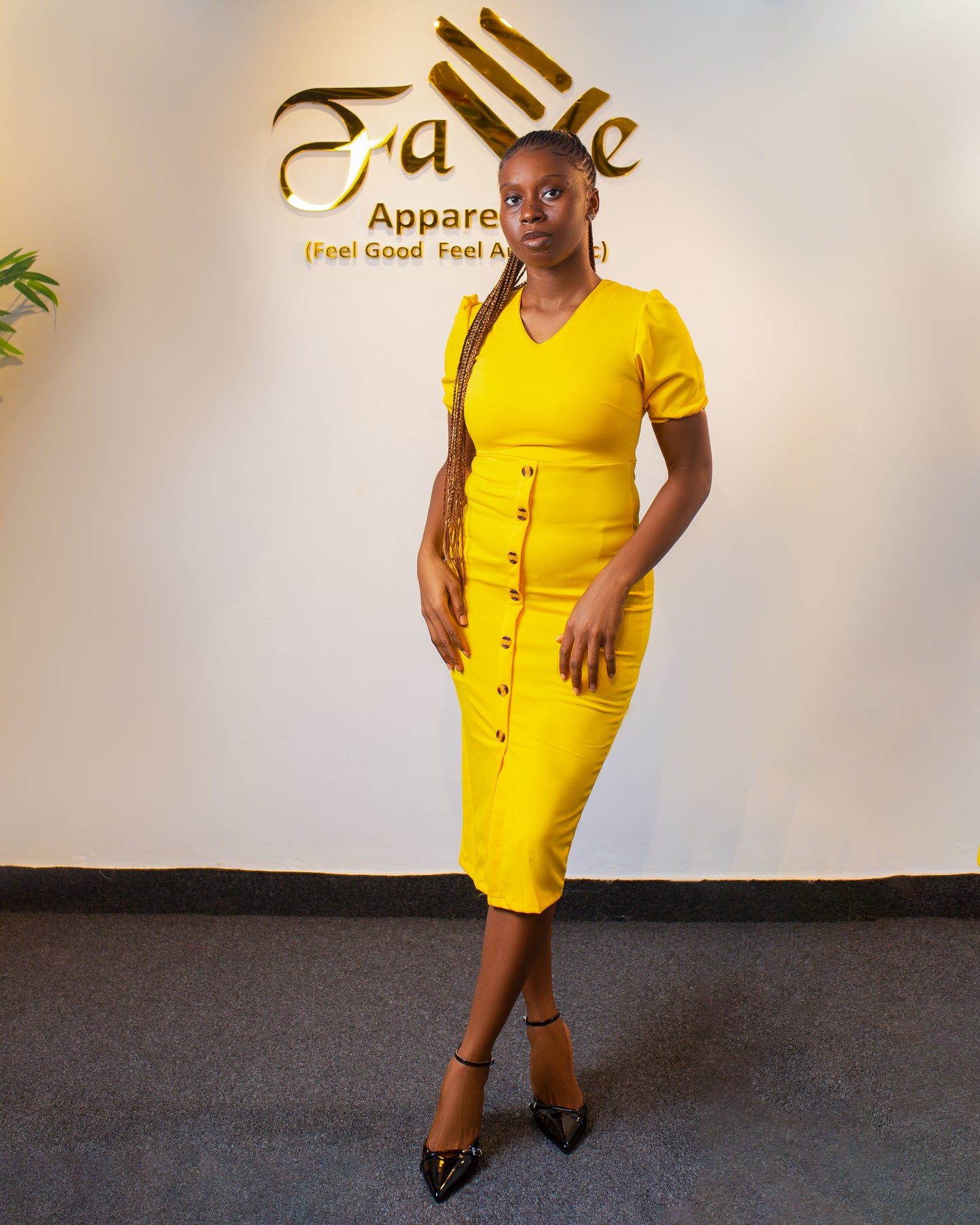 Button Down Dress 6375