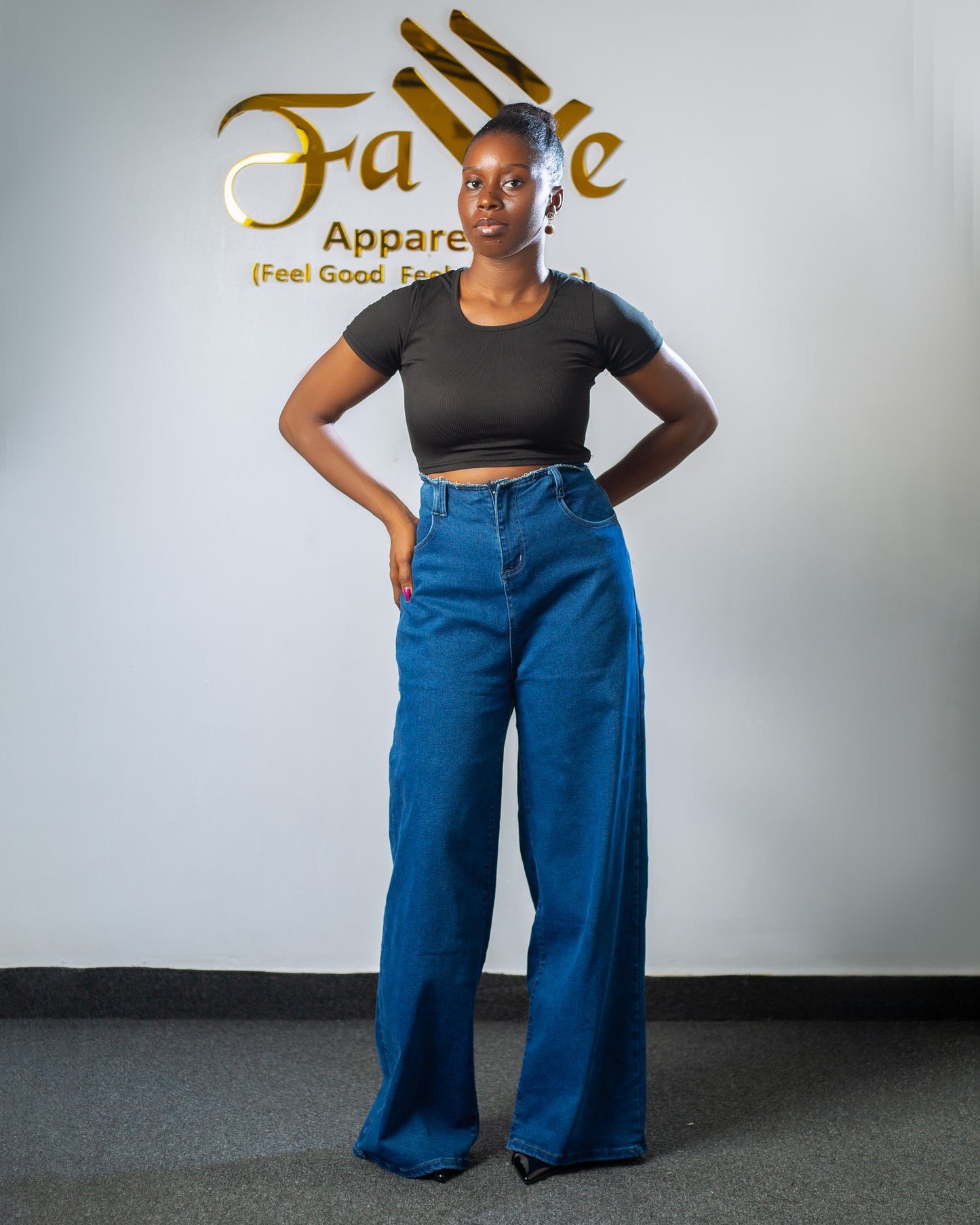 Plain Blue Jean-3005