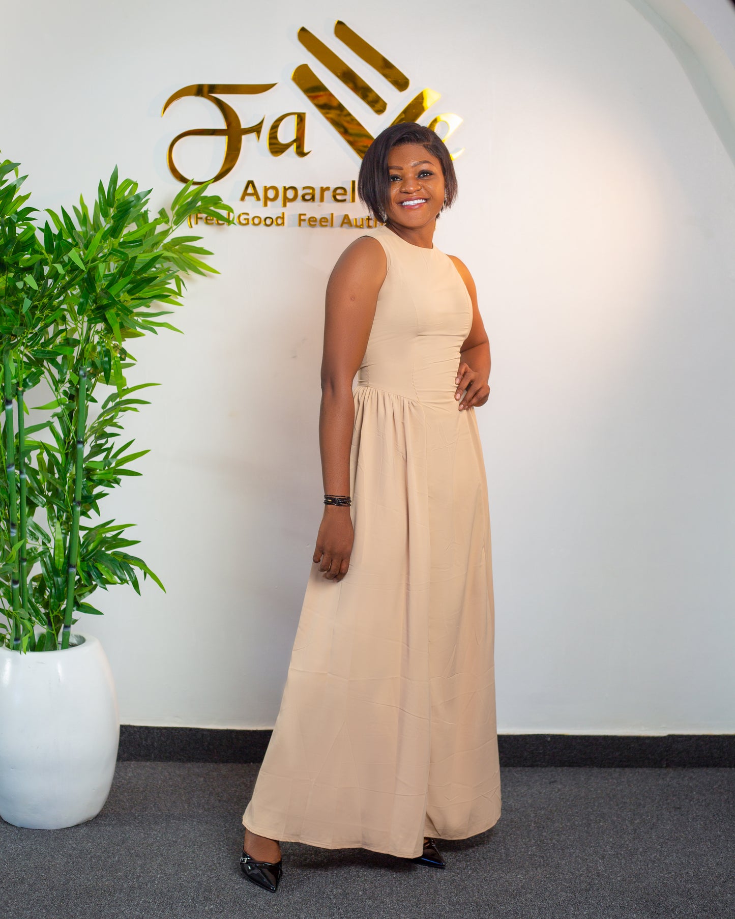 Side Pleated Dress 6351