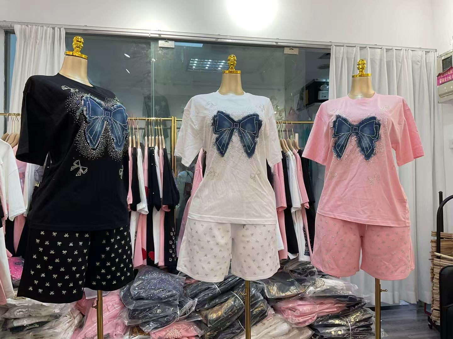 Beaded 2piece short 9150