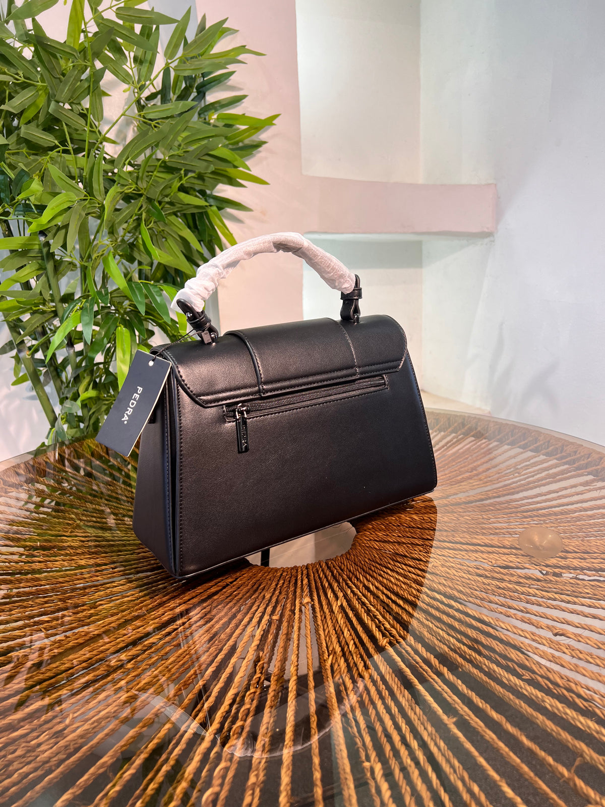 PEDRA TWO-TONED FLAP HANDBAG
