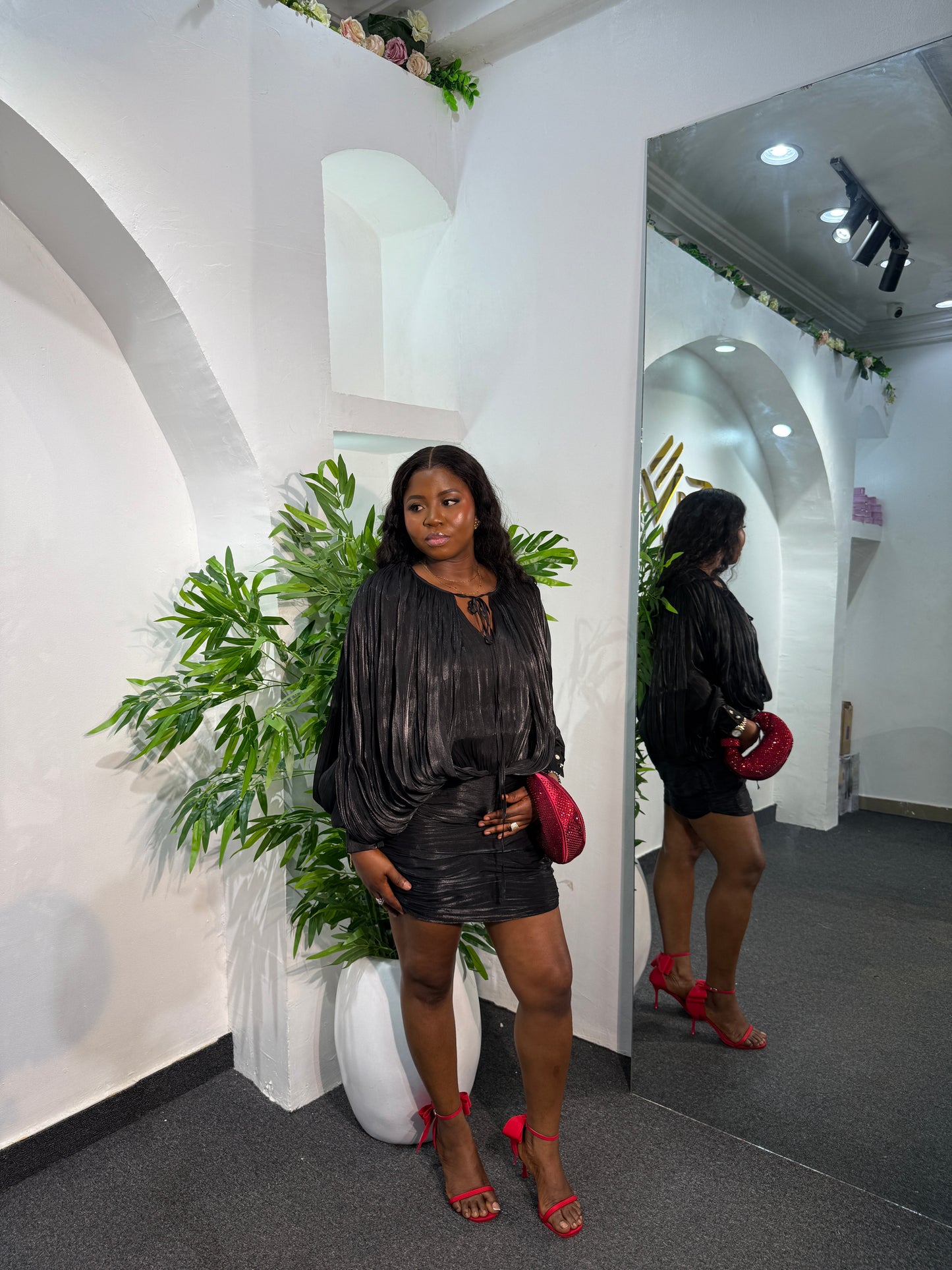 ROUCHED YAGI DRESS