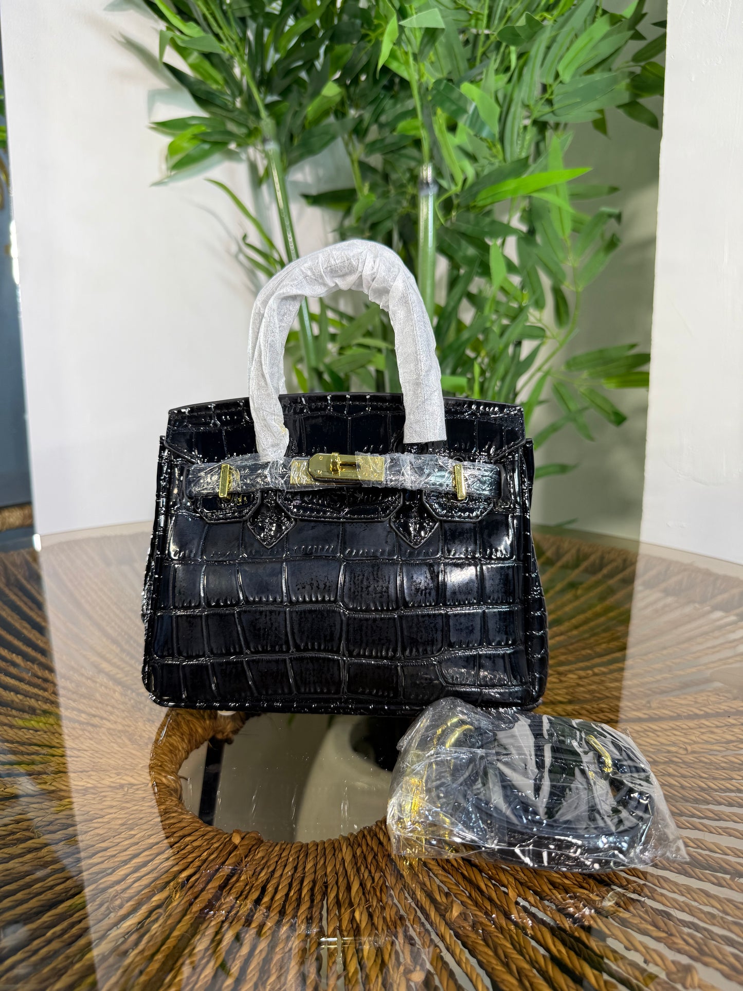 2 Strap Hermes Bag (croc leather) 023