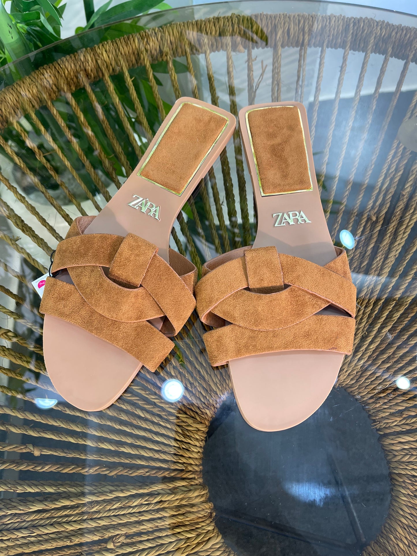 Zara brown slippers 062