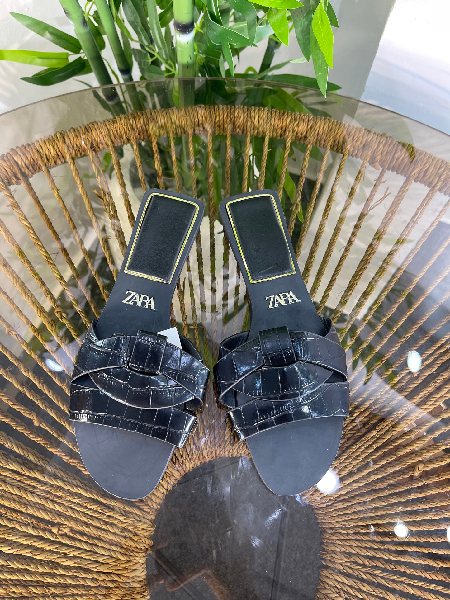 Zara Black croc skin 009