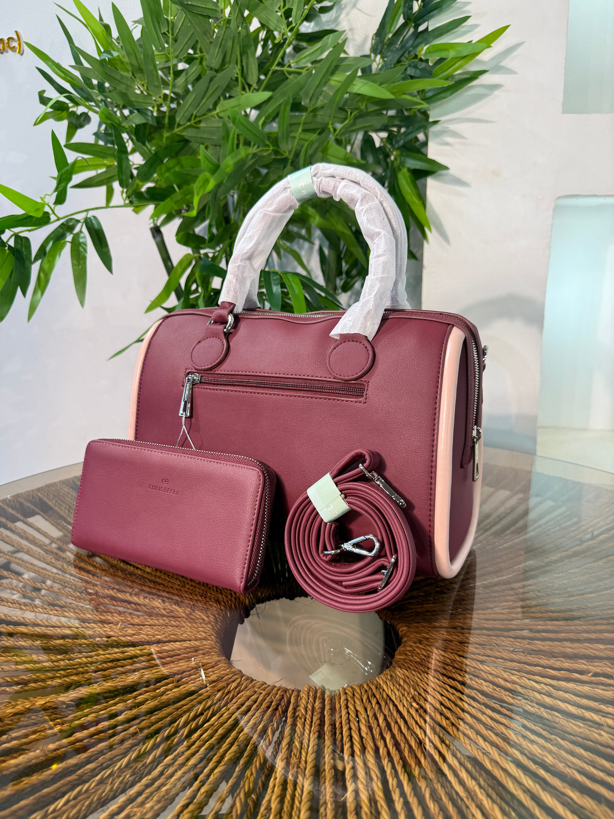 CHRISBELLA BARREL SATCHEL BAG
