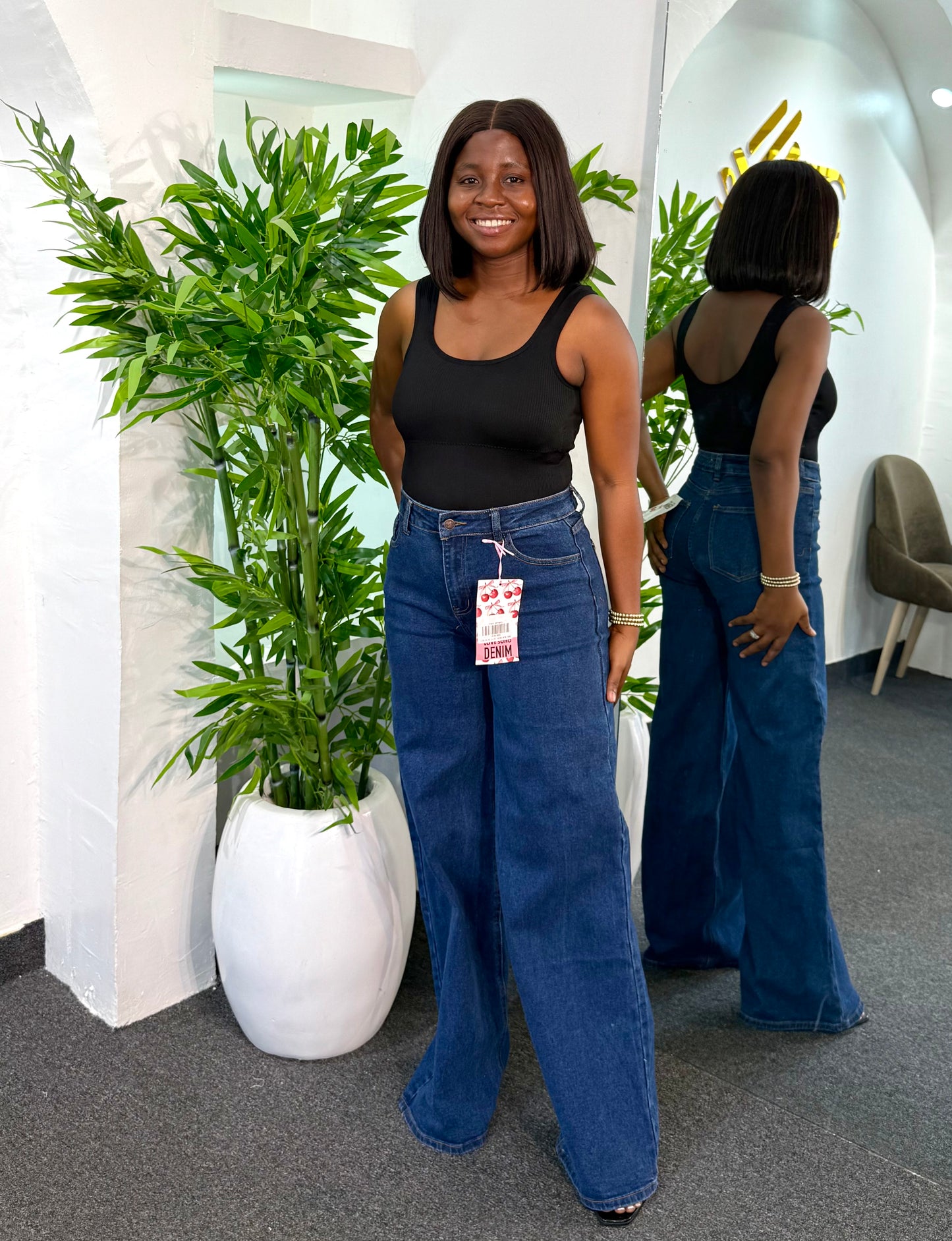 RISE WIDE LEG JEAN