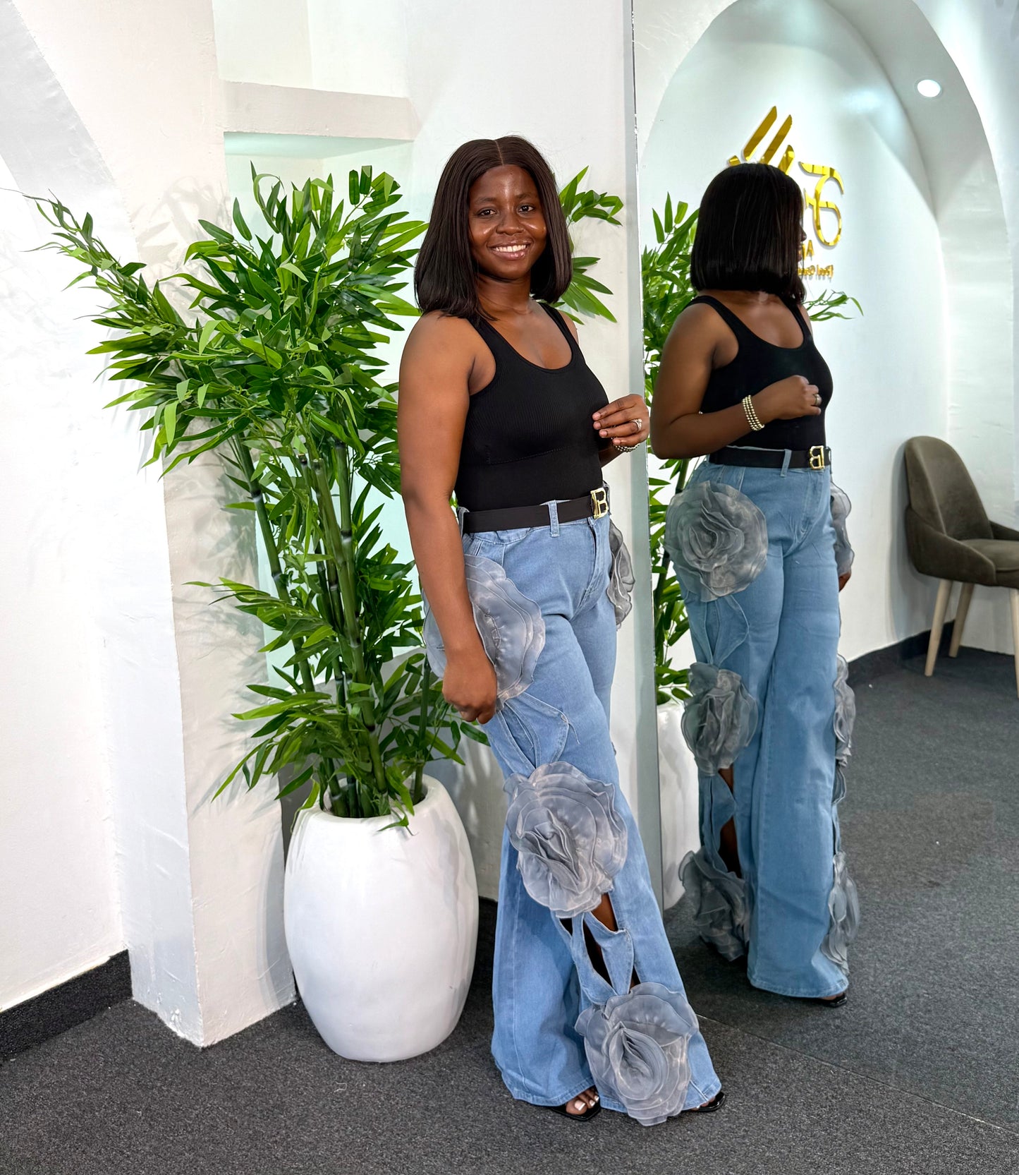 SIDE ROSE DENIM