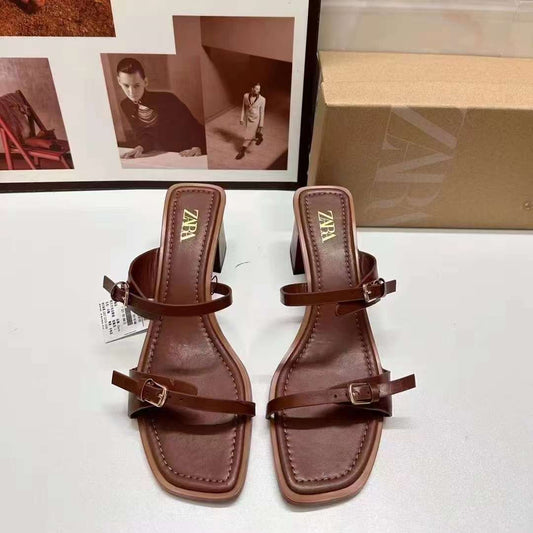 Zara Buckle Slippers