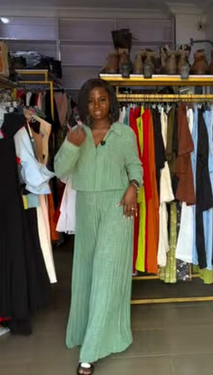 Pleated Long Set 8060