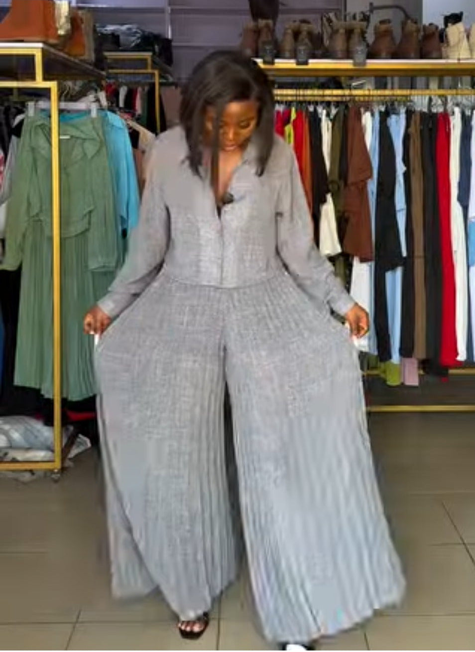 Pleated Long Set 8060