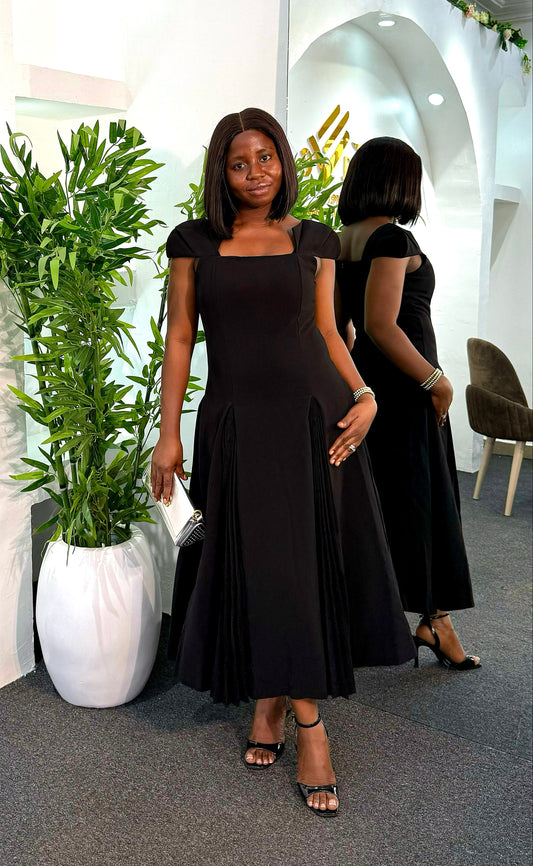 Side Pleated Dress 9962