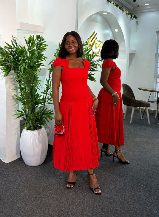 Side Pleated Dress 9962