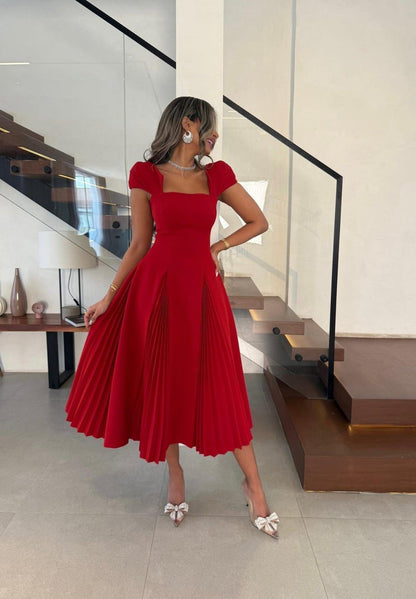 Side Pleated Dress 9962