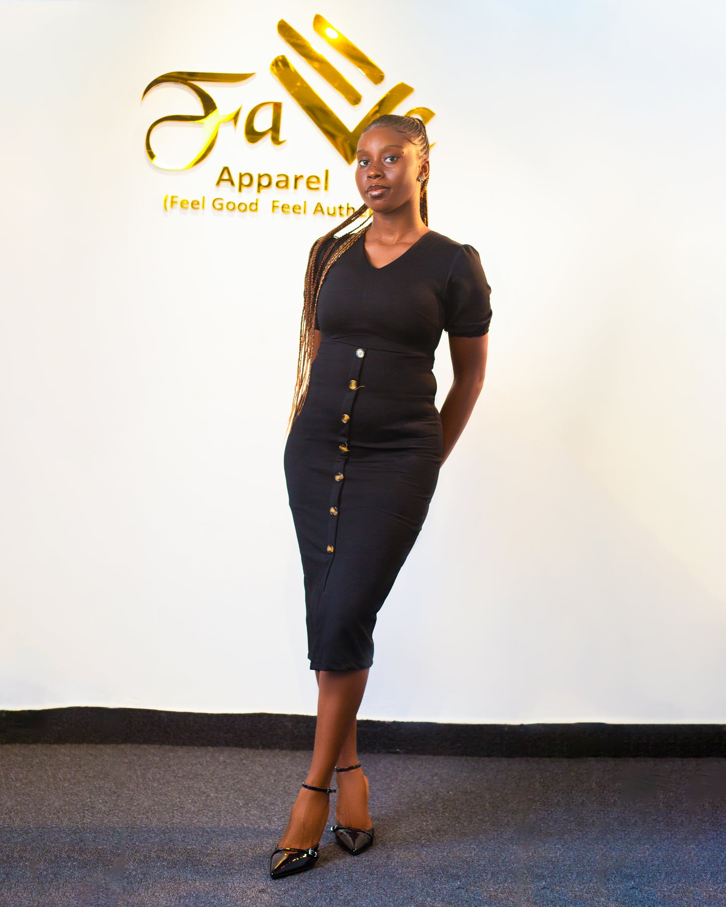 Button Down Dress 6375