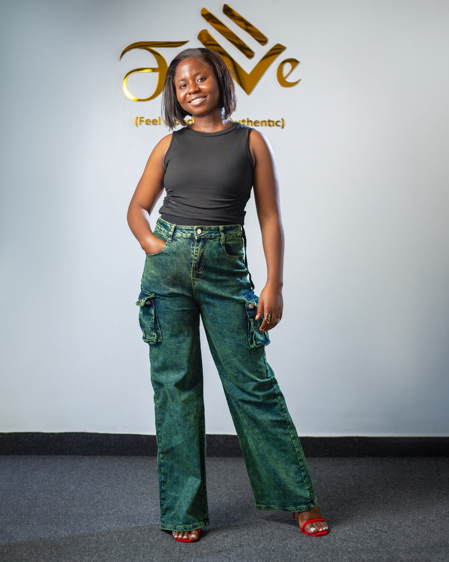 Green cargo jean 0010