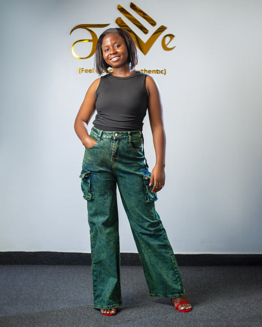 Green cargo jean 0010