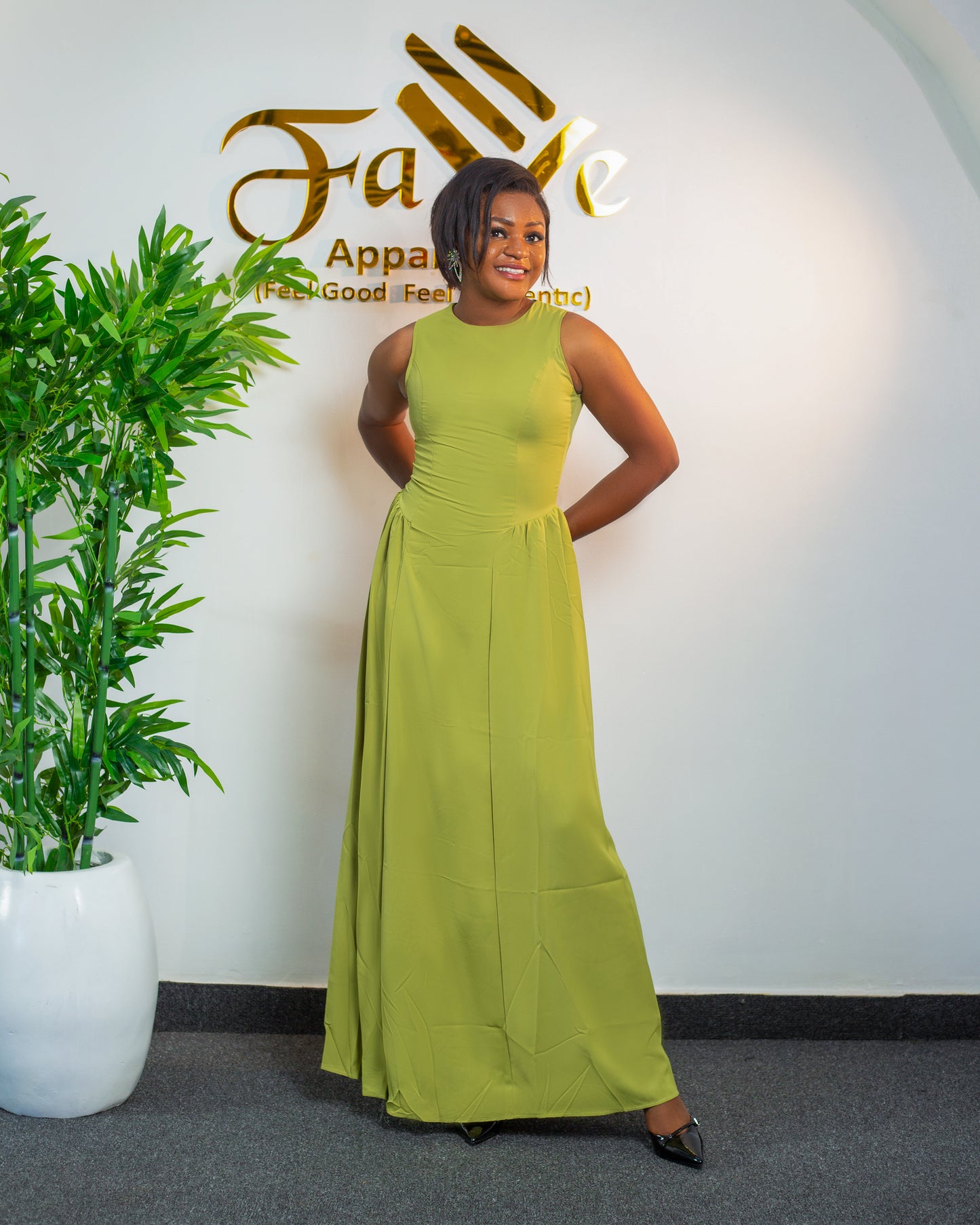 Side Pleated Dress 6351