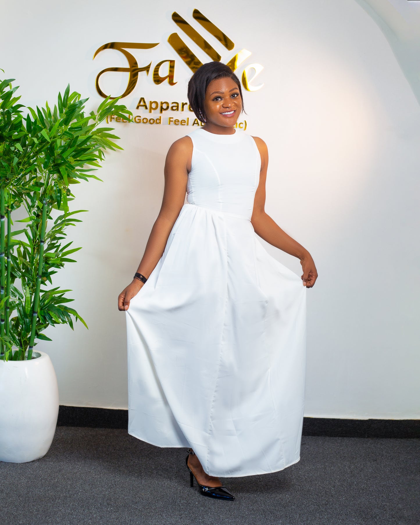 Side Pleated Dress 6351