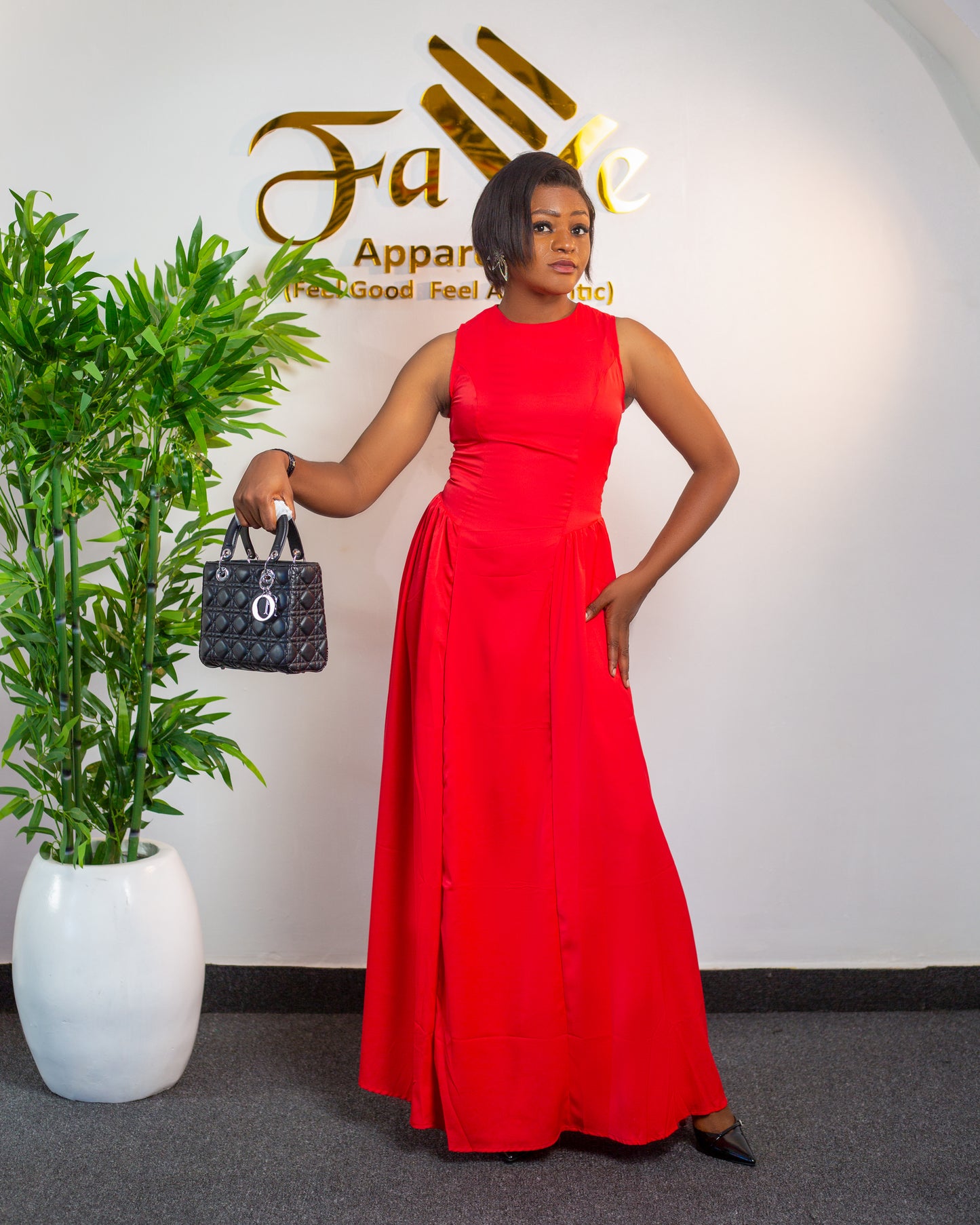 Side Pleated Dress 6351