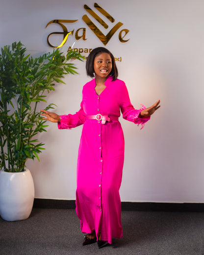 Feather SL Dress 6215