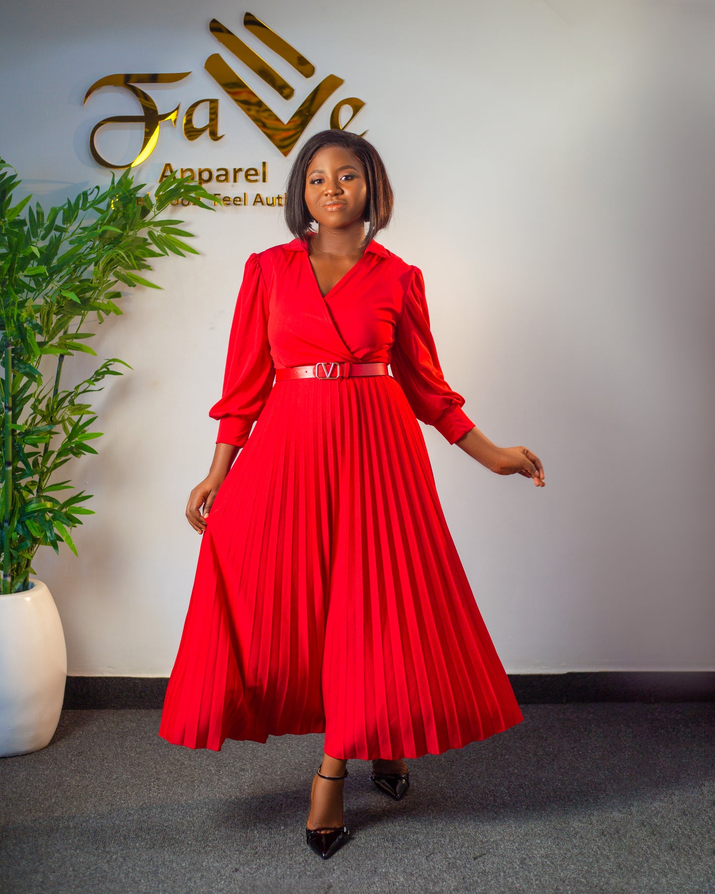 COC Pleated Dress f020