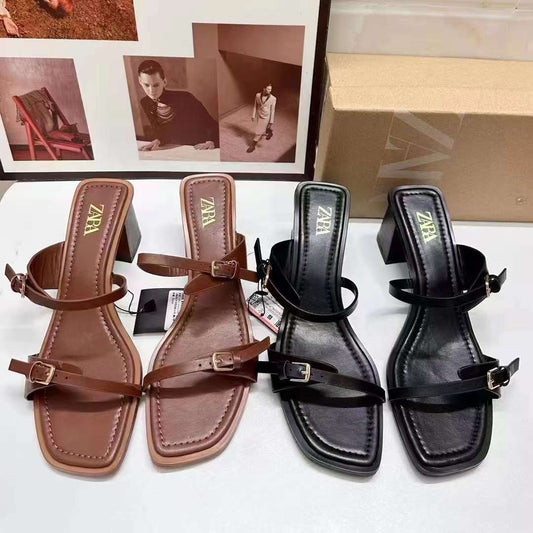 Zara Buckle Slippers