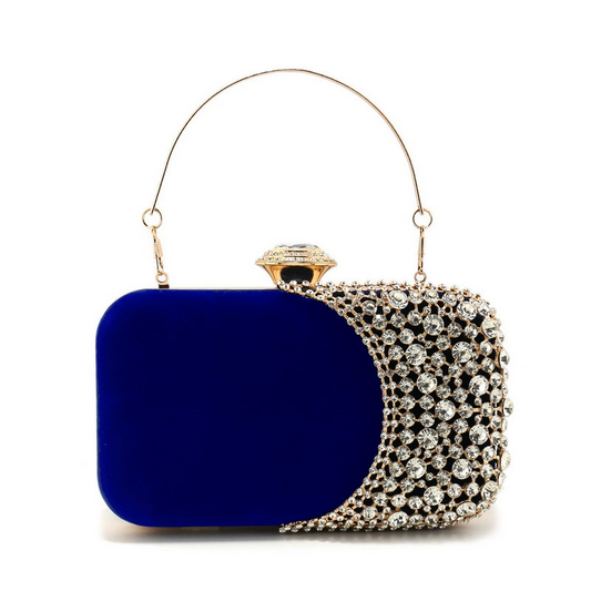 Velvet Stoned Clutch Bag