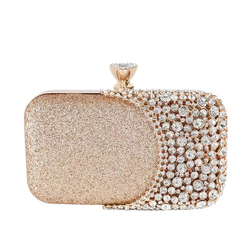 Velvet Stoned Clutch Bag