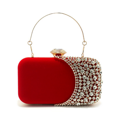 Velvet Stoned Clutch Bag