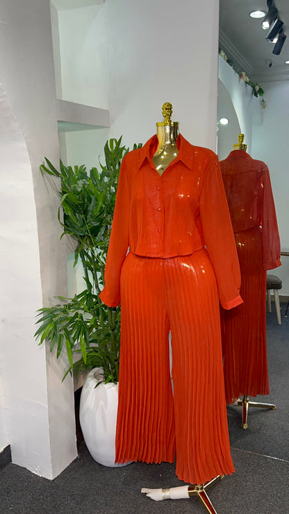 Pleated Long Set 8060
