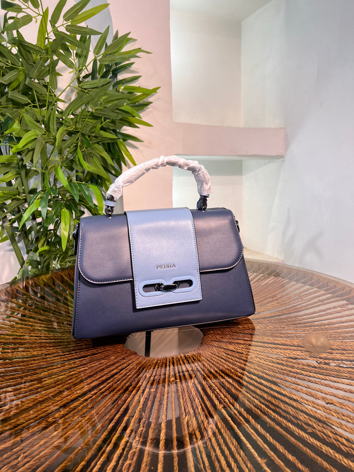 PEDRA TWO-TONED FLAP HANDBAG