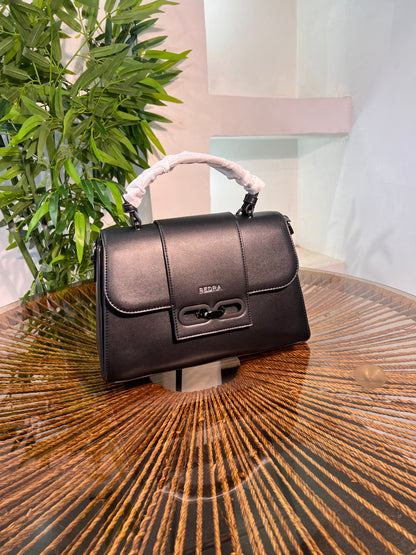 PEDRA TWO-TONED FLAP HANDBAG