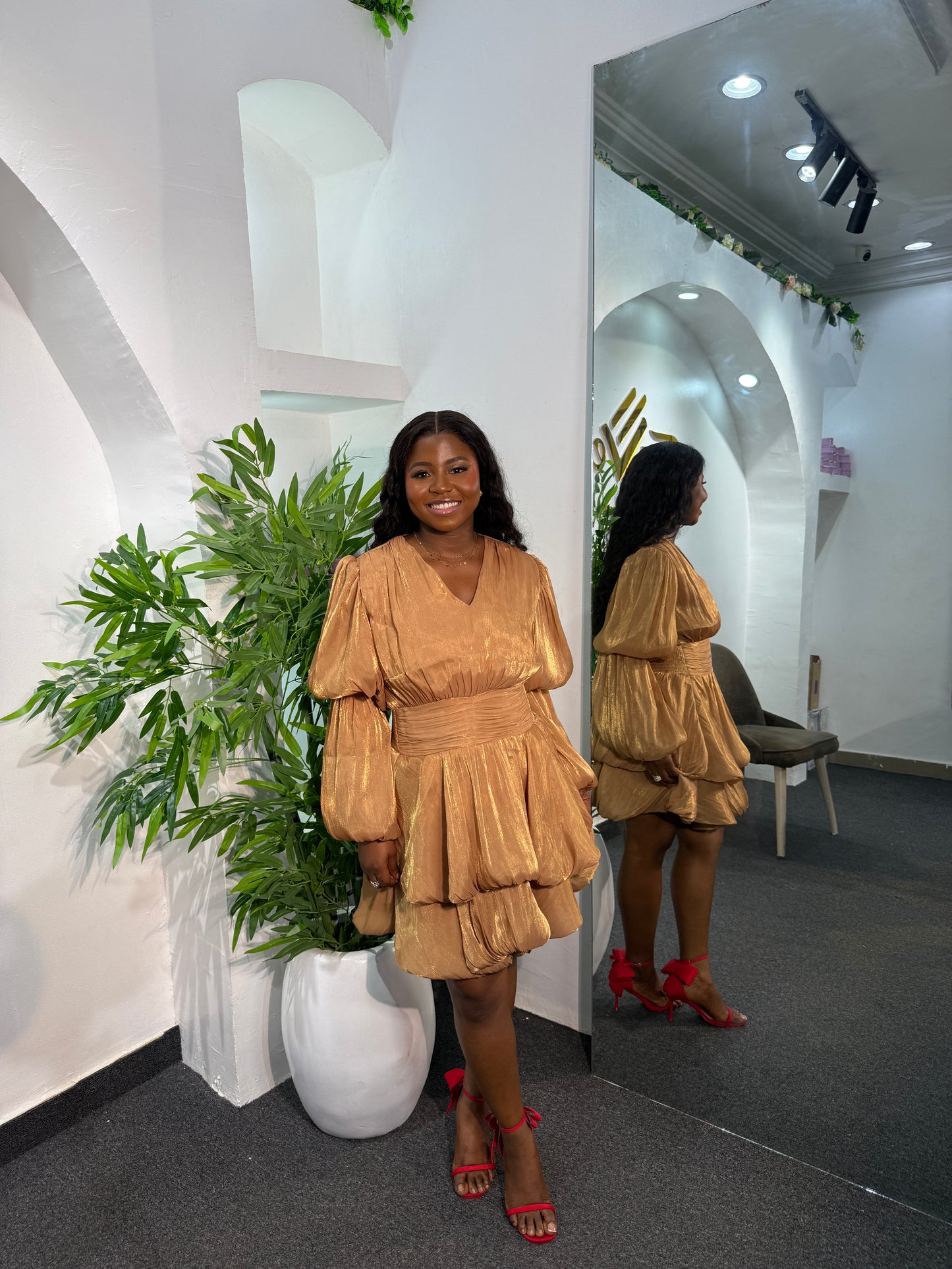 ROUCHED YAGI DRESS