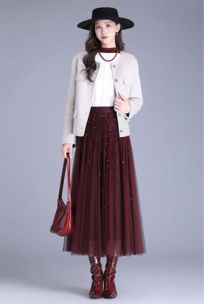 Diamond Mesh Skirt 7538