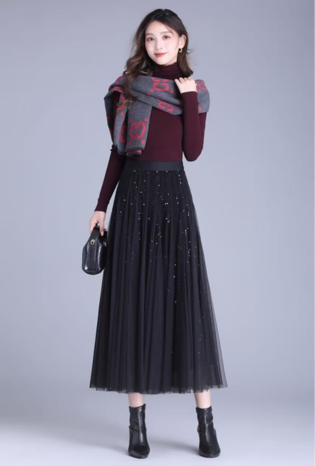 Diamond Mesh Skirt 7538