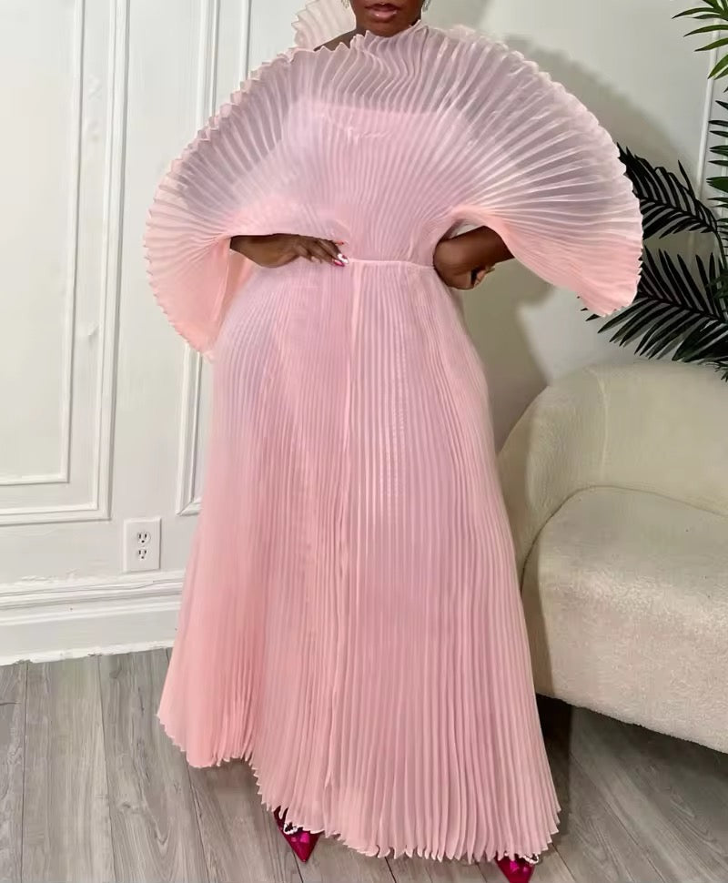 Pleated Pink Dress 8856