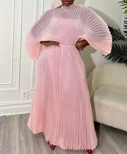 Pleated Pink Dress 8856