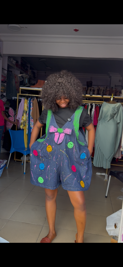 Short Jean Playsuit 5001