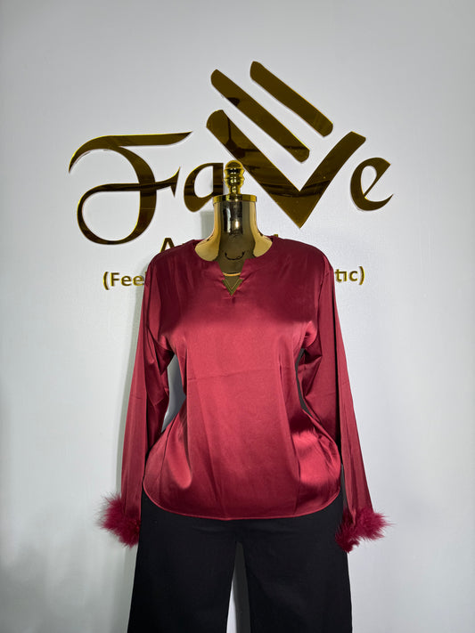 Fringe Sleeve Top 3380