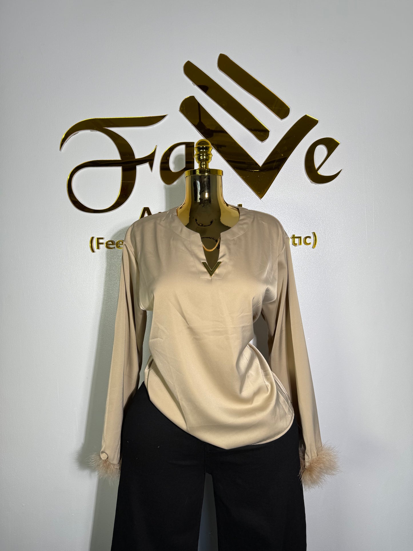 Fringe Sleeve Top 3380