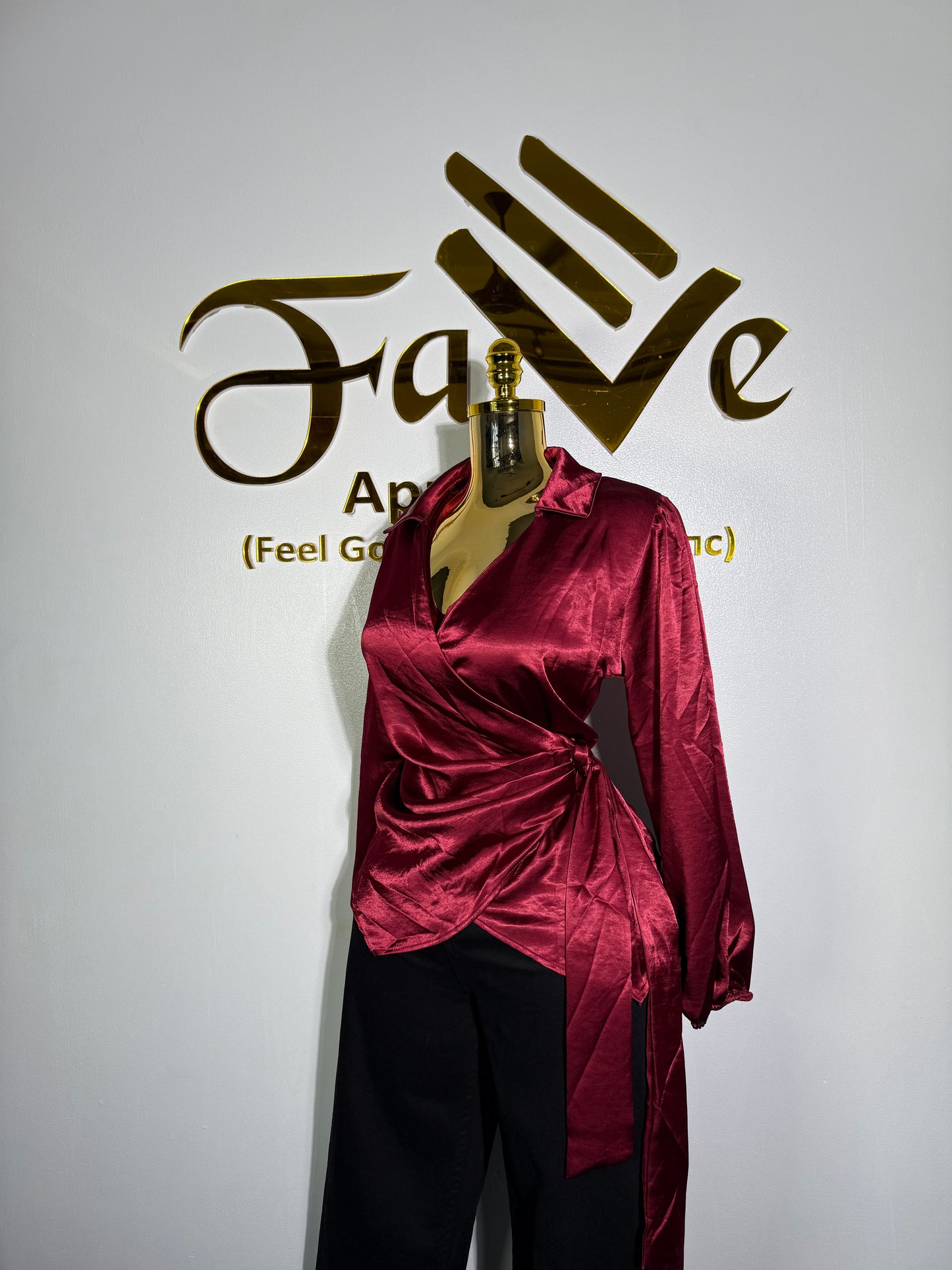 Silky Wrap Top  3319