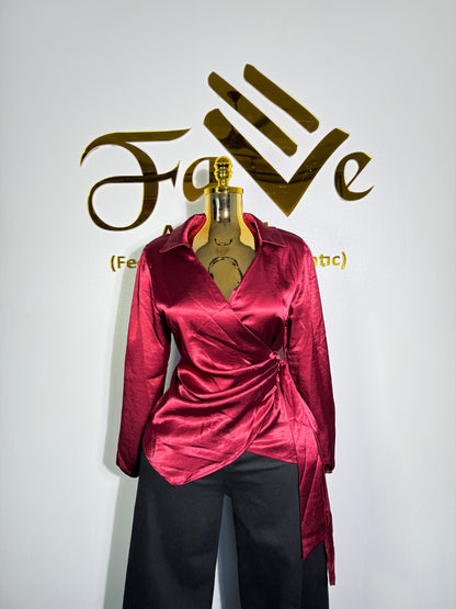 Silky Wrap Top  3319