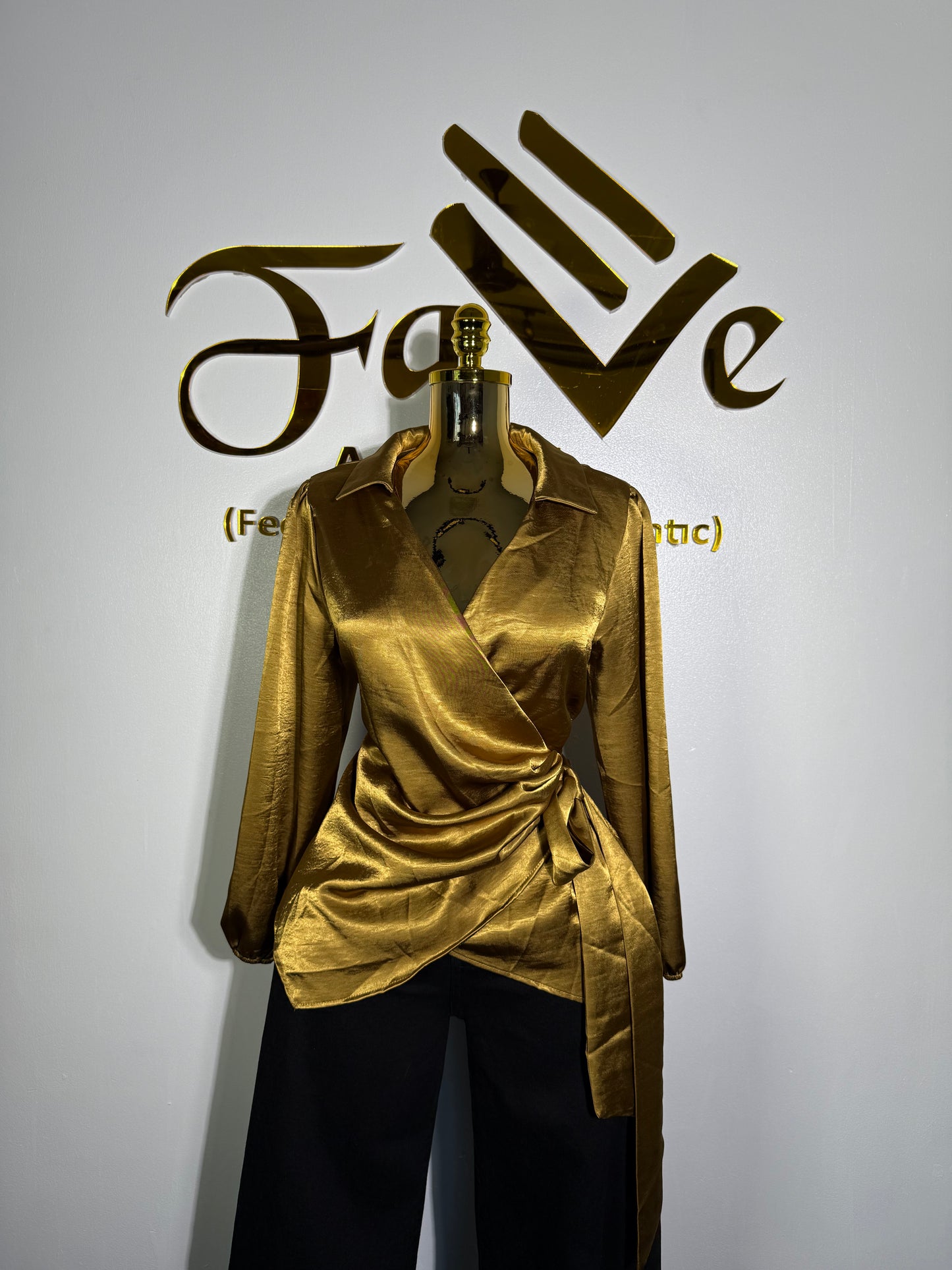 Silky Wrap Top  3319