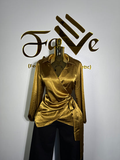 Silky Wrap Top  3319