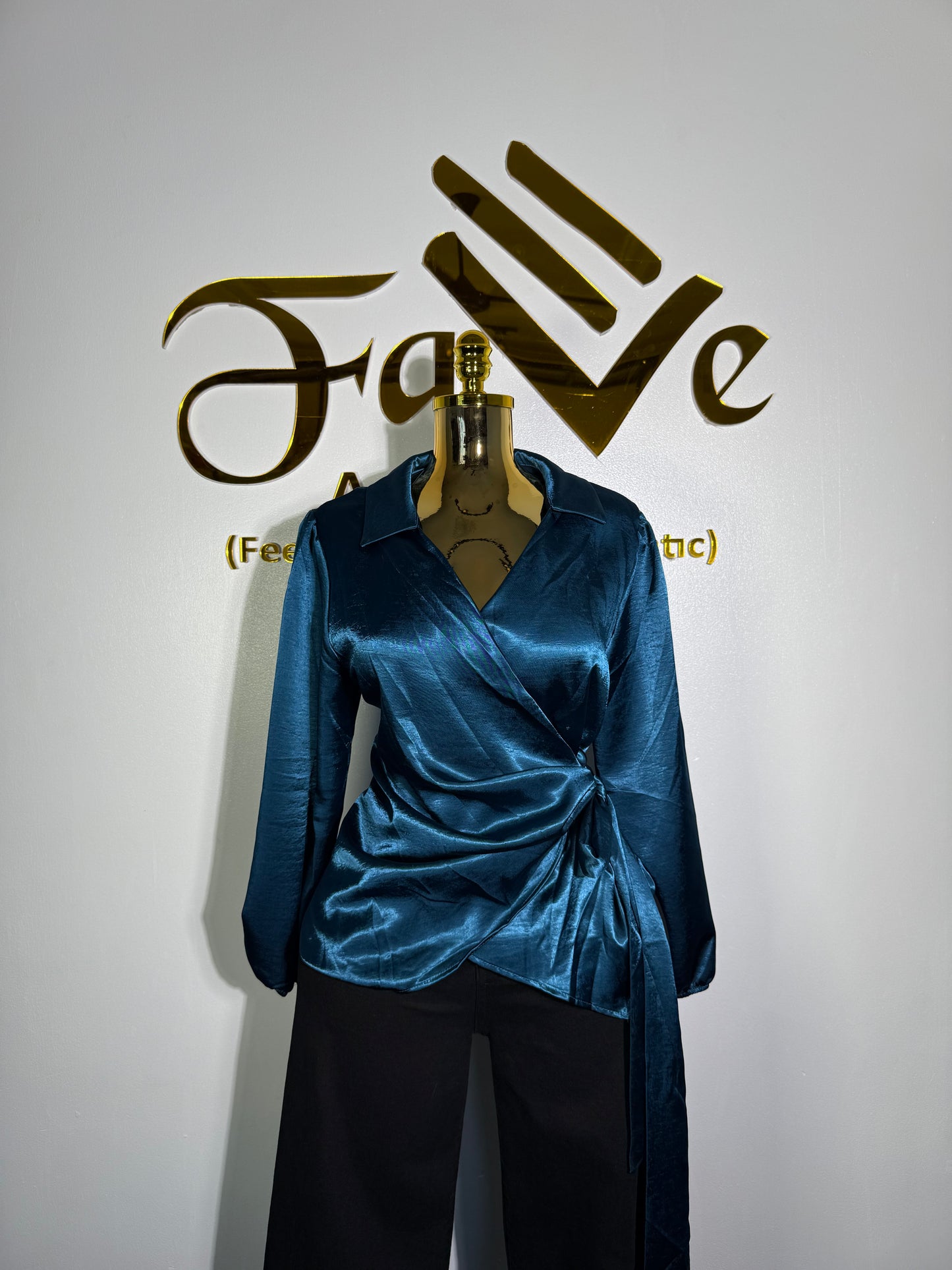 Silky Wrap Top  3319