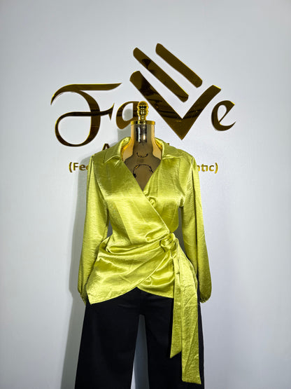 Silky Wrap Top  3319