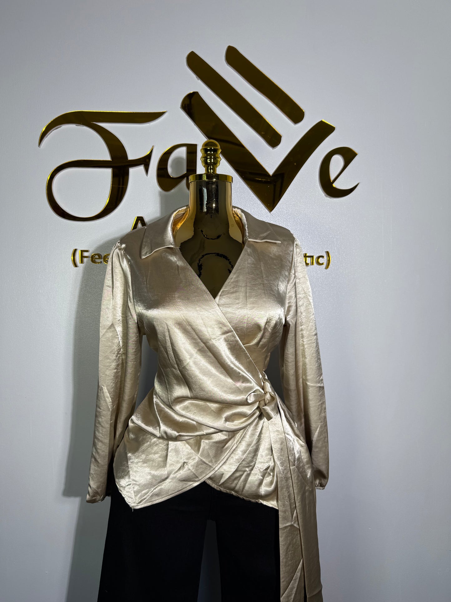 Silky Wrap Top  3319