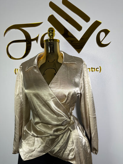 Silky Wrap Top  3319